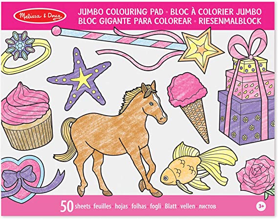 Jumbo Colouring Pad Pink - Melissa & Doug