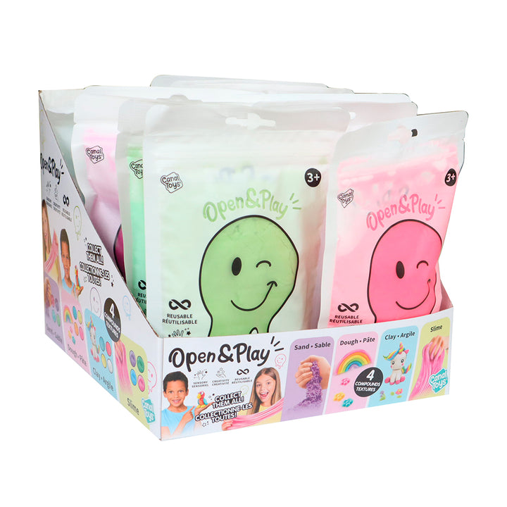 Open & Play Sensory Assortment - Sand/Slime/Dough/Clay