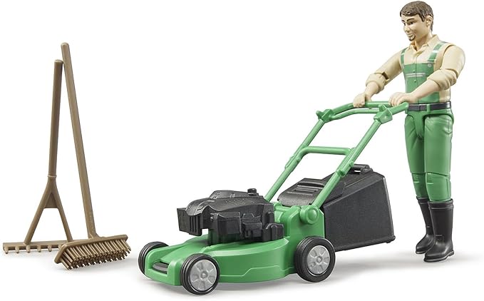 Gardener with Mower and Accessories - Bruder
