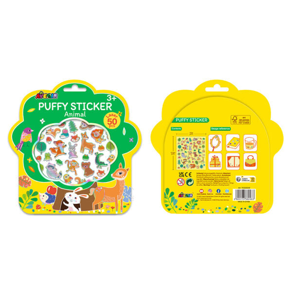 Puffy Stickers - Animal 50pc - Avenir