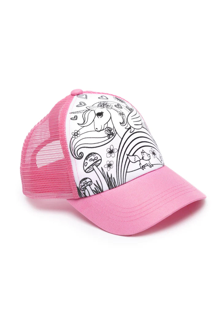 Unicorn Colour-in-Ball Cap Pink