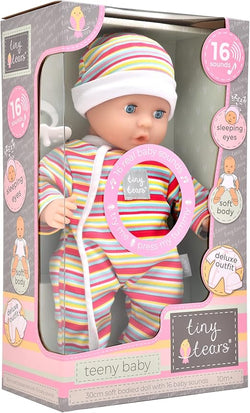 Talking Teeny Tiny Tears Baby Doll with 16 Sounds - 12 inch