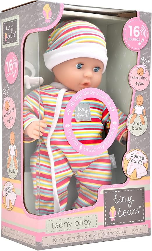 Talking Teeny Tiny Tears Baby Doll with 16 Sounds - 12 inch