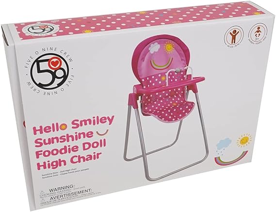 Sunshine Dots Doll High Chair 24