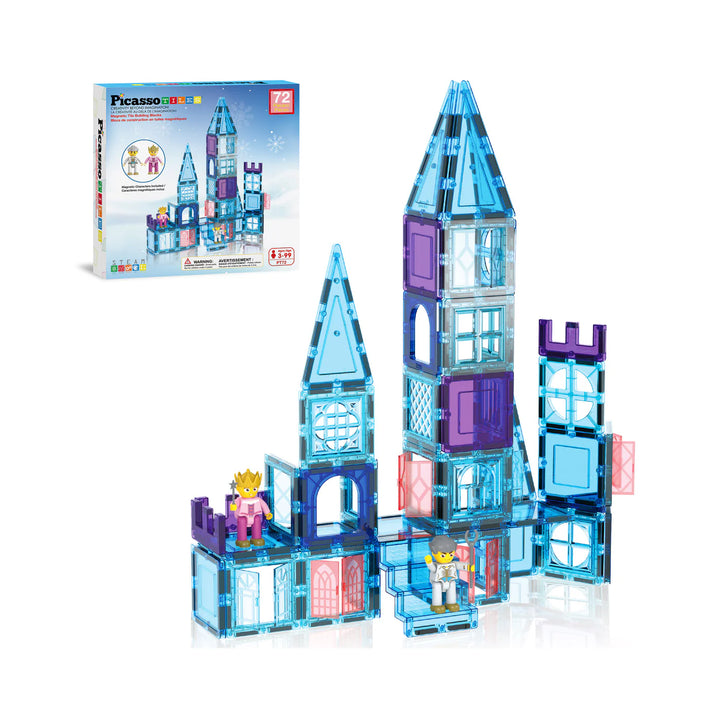 72pc Ice Castle Magnetic Tile Building Set - Picasso Tiles