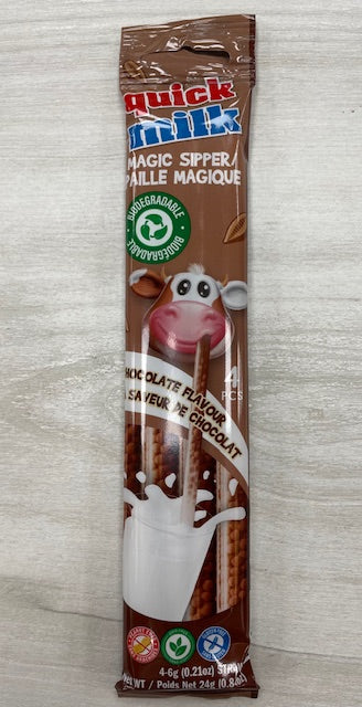 Quick Milk Magic Sipper Straws - Chocolate Flavour 4pc
