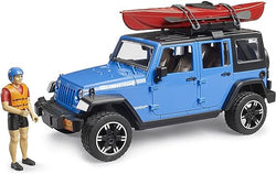 Jeep Wrangler Rubicon with Kayak and Figure - Bruder