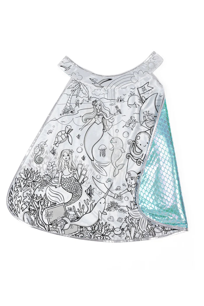Colour-A-Cape Mermaid Dreamscape Sz 4-6 Great Pretenders