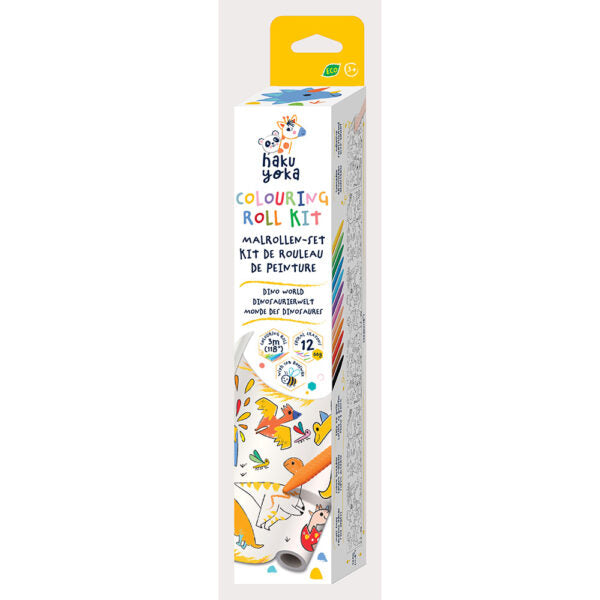Dino World Colouring Roll Kit- Haku Yoka