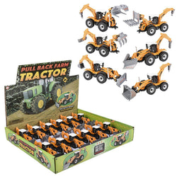 Farm Tractor 7" Pull-Back Assortment