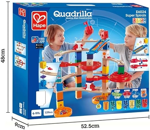 Quadrilla Super Spirals Marble Run - Hape