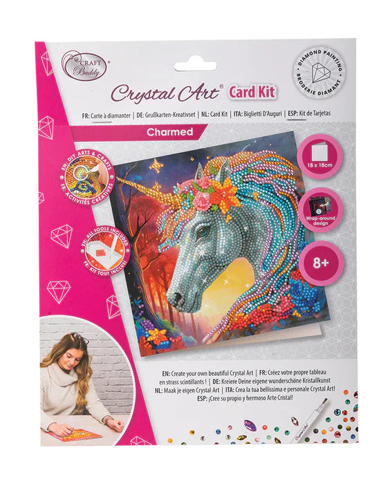 Charmed Unicorn Crystal Art Card Kit