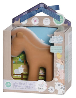 Horse - Natural Rubber Teether, Rattle & Bath Toy