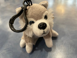 3.5" Husky Plush Backpack Clip