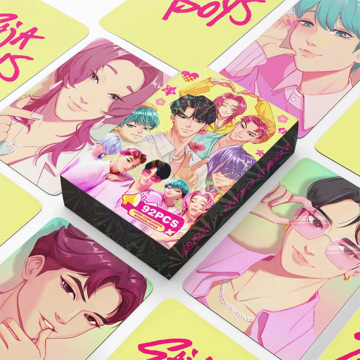 Holographic Pholocard Set - K-Pop Demon Hunters Double-Sided LOMO Cards (60) & Stickers (30)