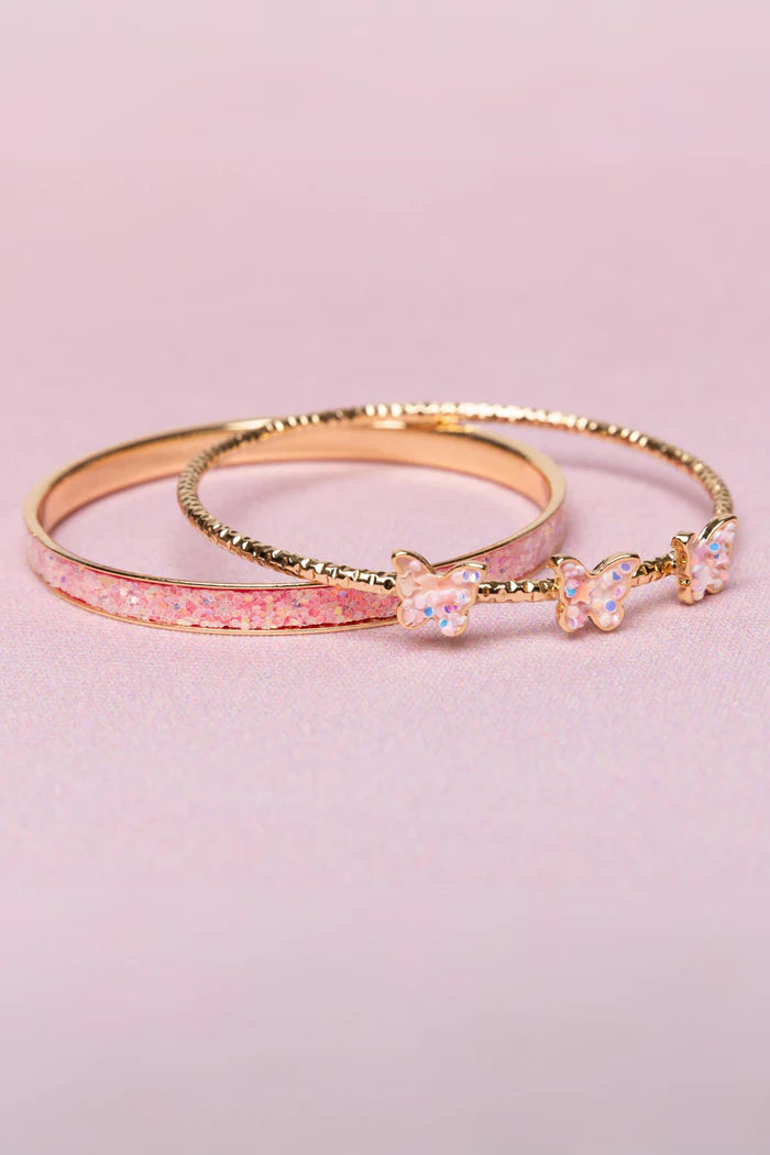 Boutique Chic Butterfly Bangles Bracelets 2pc - Great Pretenders