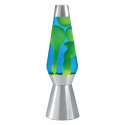 27" Lava Lamp - Green Blue Silver