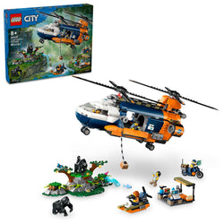Jungle Explorer Helicopter at Base Camp - Lego City Exploration