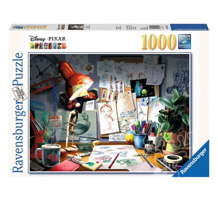 Disney The Artist's Desk - 1000pc Ravensburger Puzzle