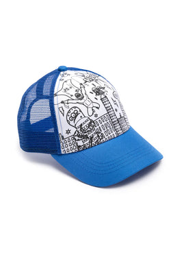Superhero Colour-in Ball Cap Blue