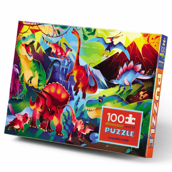 Dinosaur World 100pc Holographic Puzzle - Crocodile Creek