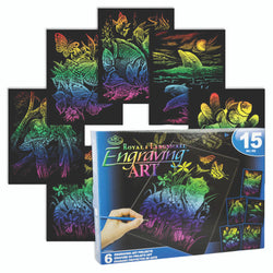 EGRVart - Rainbow Animals Engraving Art Activity Set