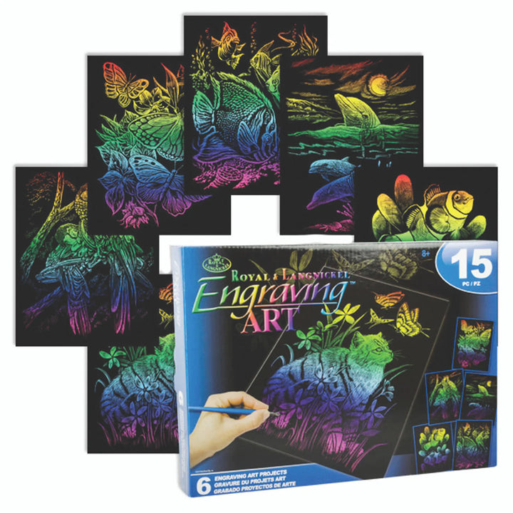 EGRVart - Rainbow Animals Engraving Art Activity Set