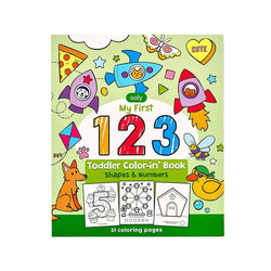 123: Shapes & Numbers Color-in Book