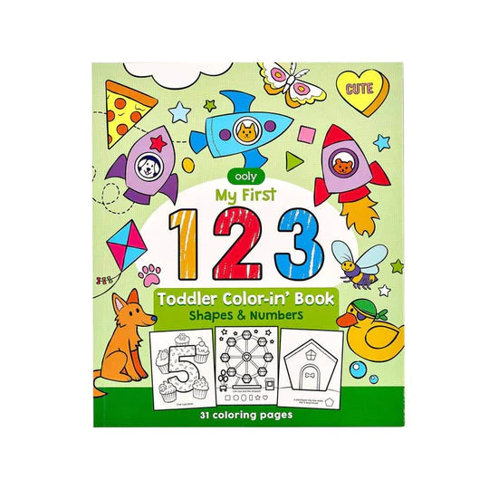 123: Shapes & Numbers Color-in Book
