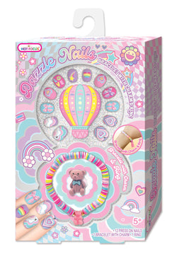 Rainbow Dazzle Nails Set with Bracelet & Ring