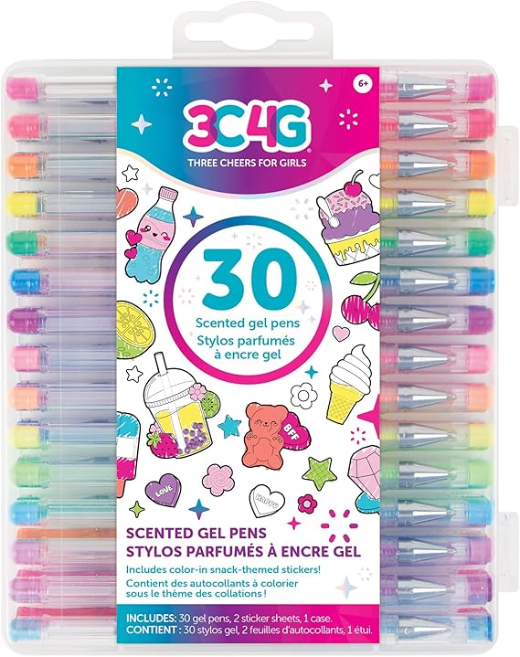30 Scented Gel Pens with Stickers by 3C4G (3 Cheers 4 Girls)