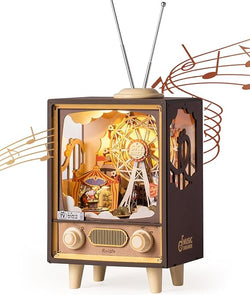 Retro TV Wooden Model - Sunset Carnival