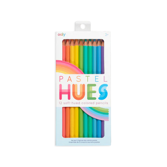 Pastel Hues Coloured Pencils - Set of 12