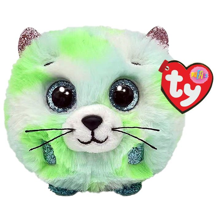 Evie Cat Green Puff - TY