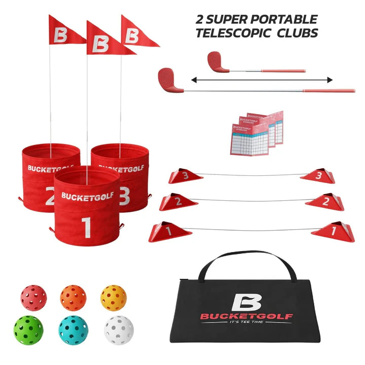 BucketGolf 3 Hole Bundle with Golf Clubs