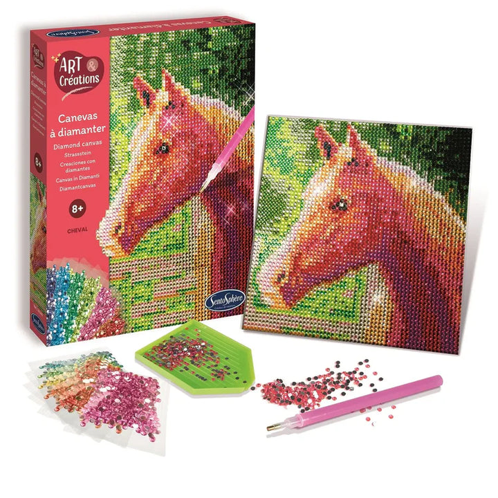 Diamond Art Set on Canvas - Horse