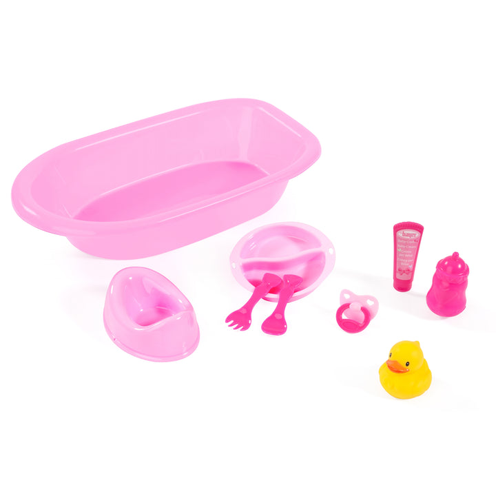 Doll Bathtub Set with 8 Accessories