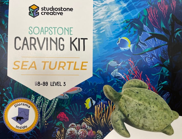 Sea Turtle Soap Stone Carving Kit - Studiostone Creative