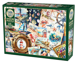 Seashore Sketchbook 1000pc Puzzle - Cobble Hill