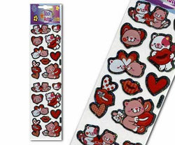 Valentine Hearts and Bears Stickers