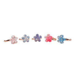 Boutique Shimmer Flower Rings