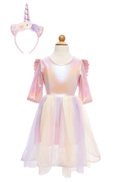 Alicorn Dress with Wings and Headband Sz 3-4