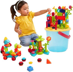 Bristle Blocks - Jungle Adventure Bucket 128pcs