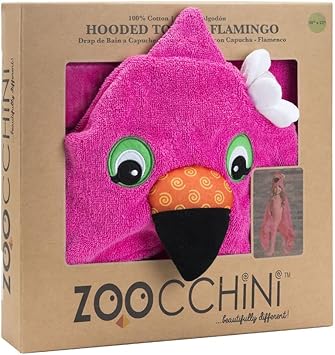 Flamingo Hooded Bath Towel 2Y+ Zoocchini