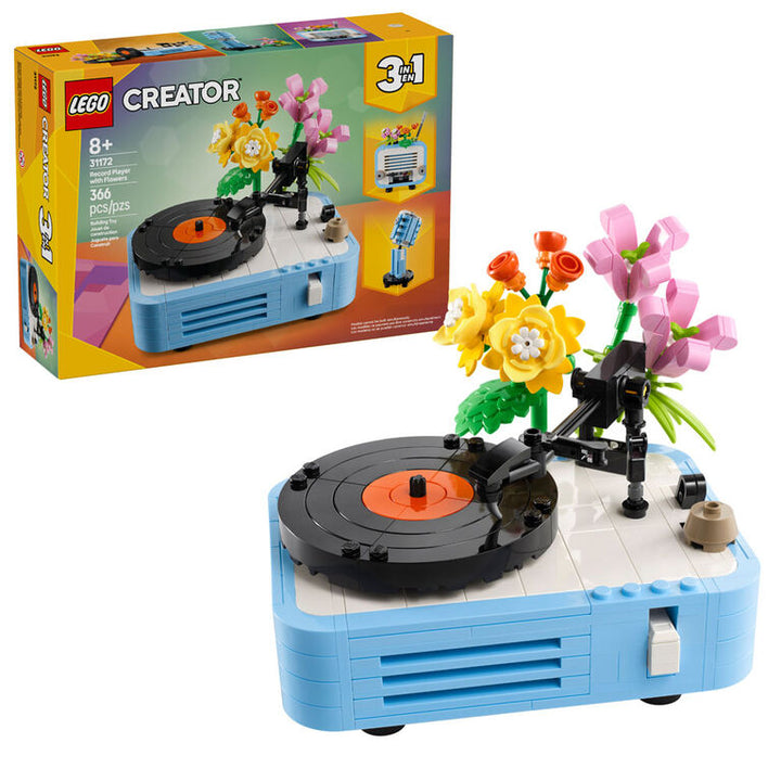 Record Player with Flowers - Lego Creator 3-in-1