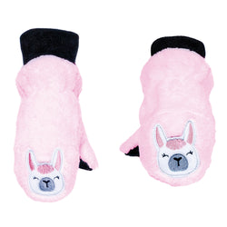Kids UPF50+ Winter Mitts - Llama 3-6Y
