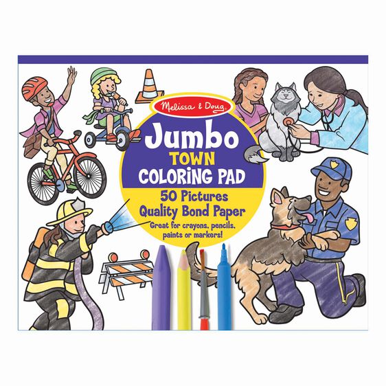 Melissa & Doug Jumbo Town Coluring Pad