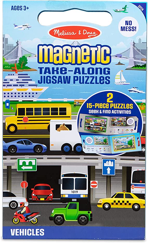 Vehicles - Take Along Magnetic Puzzle - Melissa & Doug