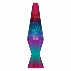 14.5" Lava Lamp Berry Rainbow Glitter