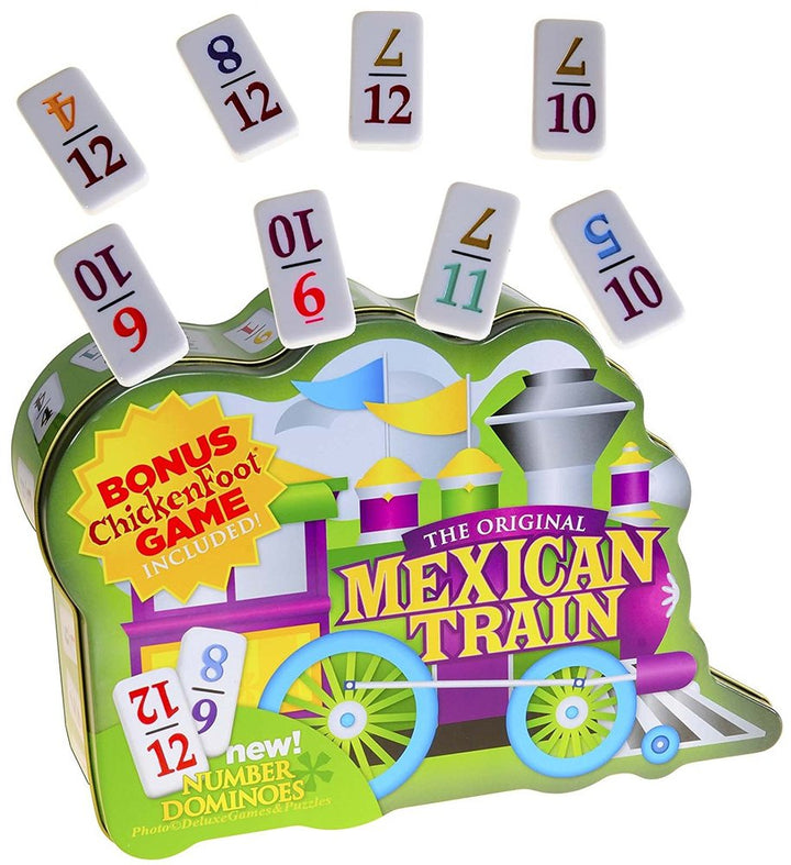 Mexican Train: Chicken Foot Double 12 Colour Numbers